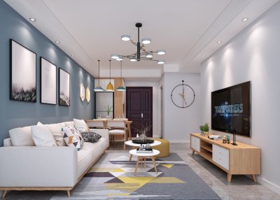 嘉譽(yù)山91平北歐裝修