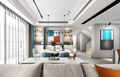 金茂府160平現(xiàn)代裝修