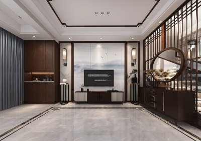 招商學(xué)府300平新中式