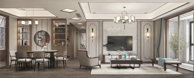 明珠城129平中式