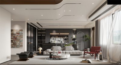 湖光山色現(xiàn)代風